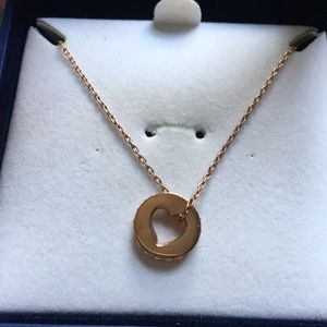 Gold Swarovski heart necklace